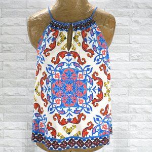 FREEMARKET Blouse Sleeveless Colorful Lightweight Boho Coastal Cowgirl Small